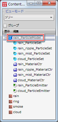 パーティクルエミッタパネル