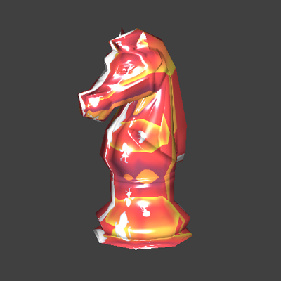 It looks like this when applied to the chess piece