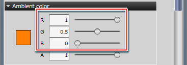 Light panel ambient color settings