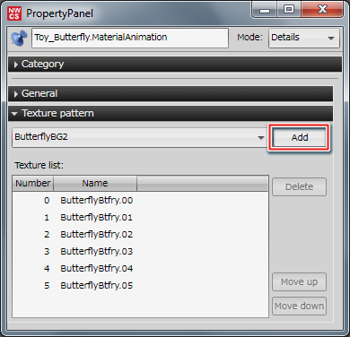 マテリアルデータパネル画像
