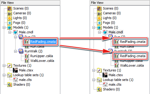 Registering in multiple animation sets