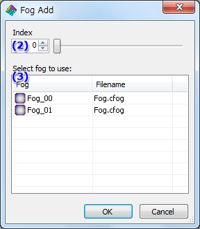 Add Fog dialog