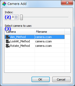 Add Camera dialog
