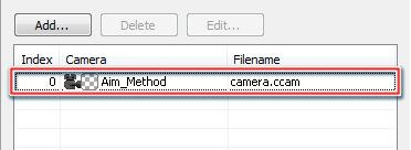 The Property window of the scene with the added camera